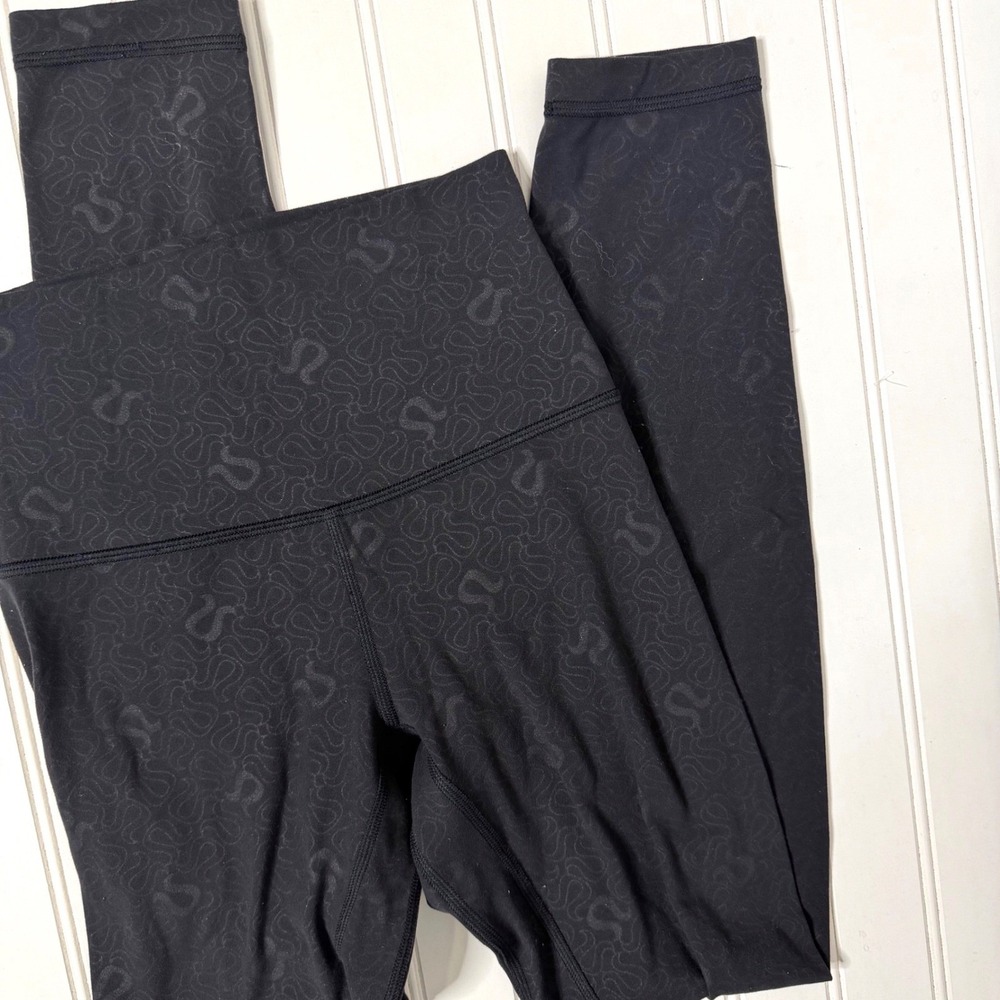 Lululemon Align High-Rise Pant 25"Yogo Emboss Black Sz 2 - Picture 5 of 7